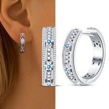 PANDACH 925 Sterling Silver Dainty Hoop Earrings For Women Trendy Jewelry Gifts