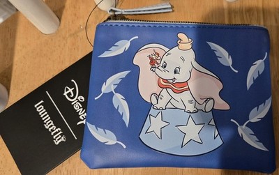 NWT Loungefly Disney Dumbo Feathers Coin Pouch Tote Blue MSRP $30