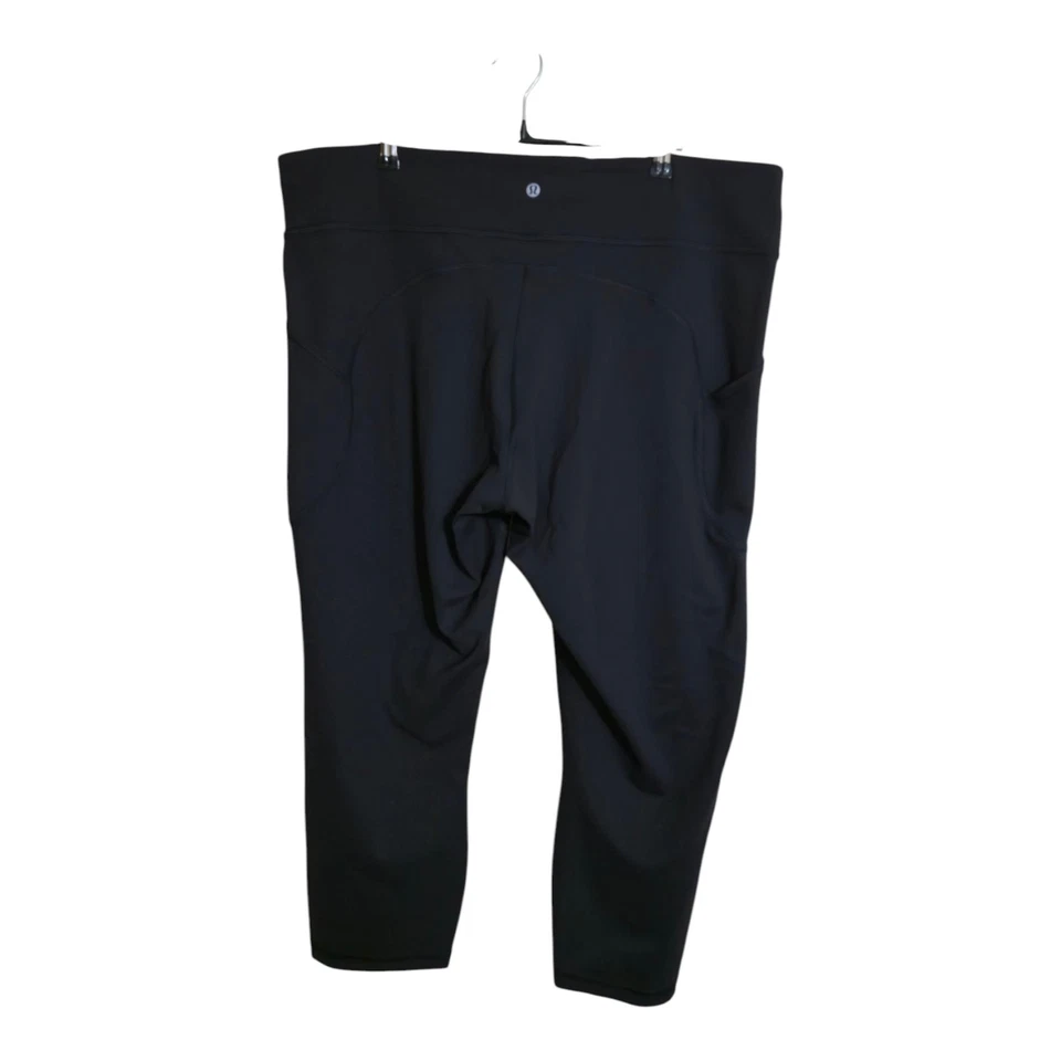 Lululemon Pants Women 20 Black Invigorate HR Crop 23” Athleisure Gym LW6BDVS  - Image 2 of 4