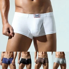 Casual Mens Boxer Briefs Low Rise Design with Soft Elastic Band and Bulge Pouch