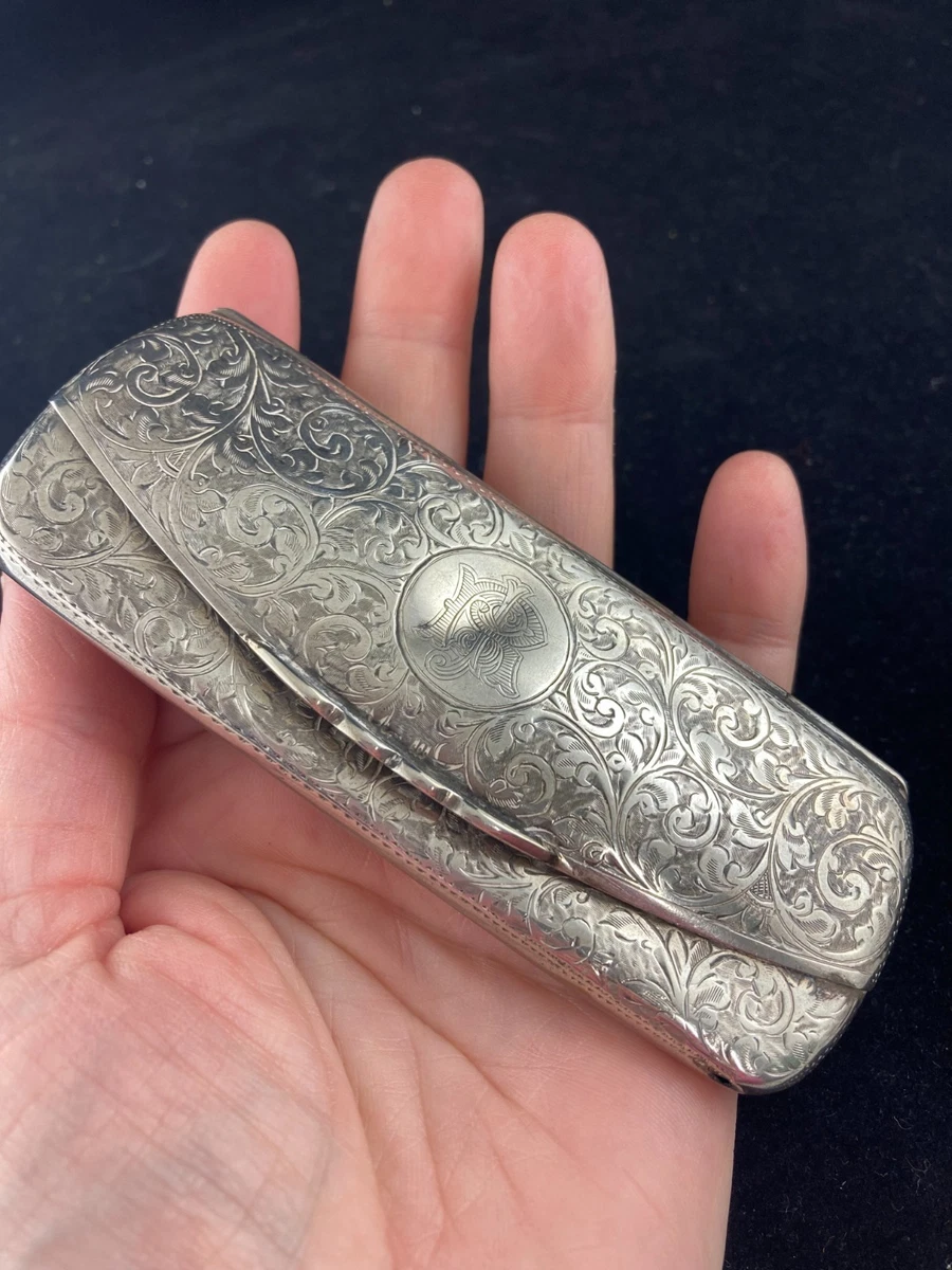 Antique Spectacle Case in Other Antique Solid Silver for sale
