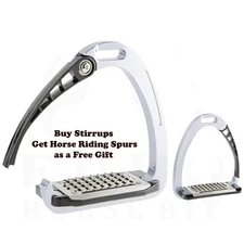 Quick Release Iron Safety Stirrups Equestrian Horse Riding Stirrup 4.75'' Silver