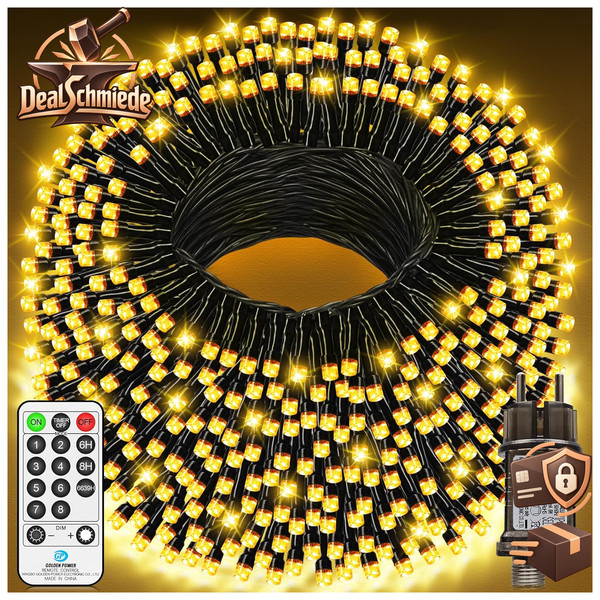 LED Lichterkette AußEn 30M 1000 Leds Warmweiß Wasserdicht 8 Modi-image