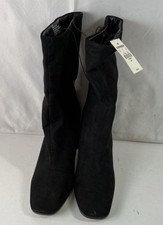 Express Black Boots Faux Suede Women 8.5 No Box Free Shipping