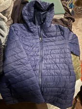 Lands End Youth Lightweight Navy Quilted Puffer Jacket Sz 14-16 Outdoor