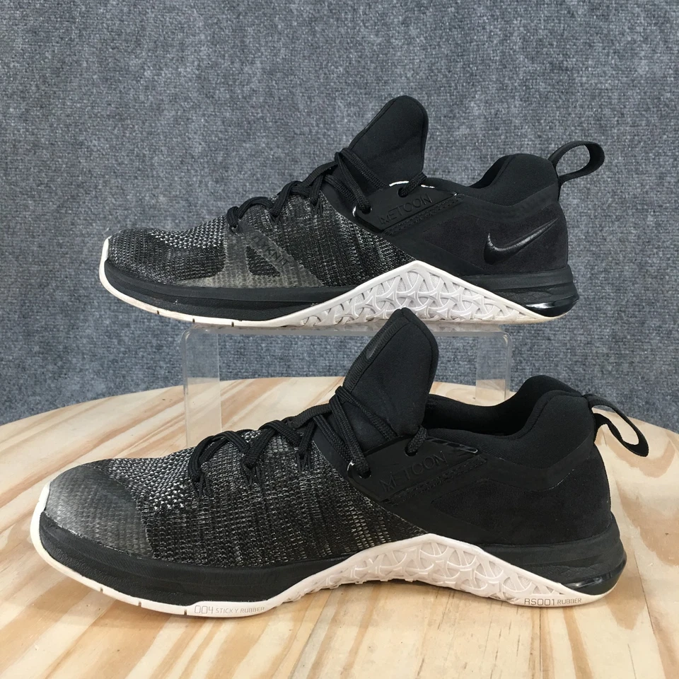 Nike Zapatos Para Hombres 9.5 Metcon Flyknit 3 Tenis de Entrenamiento Negros Con Cordones AQ8022-001 Foto 2 de 4