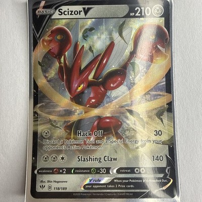 Scizor V 118/189 Darkness Ablaze Ultra Rare Holo Pokemon Card * New *
