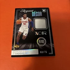 2020-21 Panini Noir - Elegant Decor Rookie Jerseys Saddiq Bey #EDR-SBY /75  