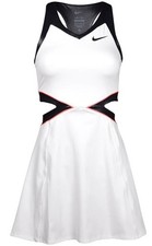 Nike Court Slam Dri-fit Tennis Dress Mesh Open Back Shimmery Womens S II6186