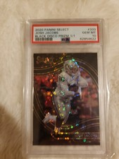 2020 Panini Select Field Level Josh Jacobs #333 Black Disco Prizm /1 of 1 PSA 10