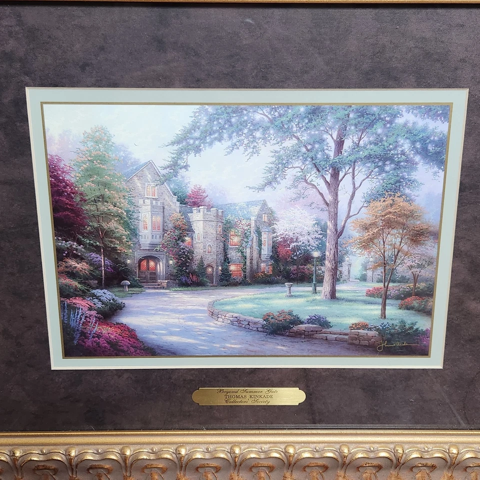 Художественная гравюра Thomas Kinkade Beyond Summer Gate Collectors Society в рамке с сертификатом подлинности 2004 - Изображение 4 из 4