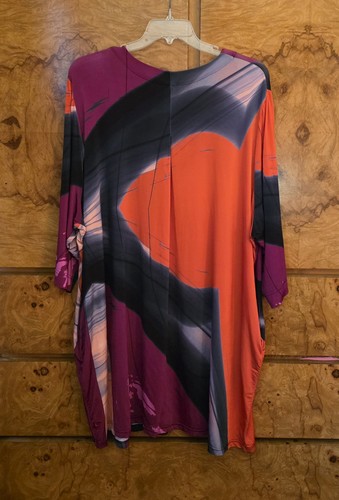SELECTION BY ULLA POPKEN ~ PSYCHEDELIC 2 PC. STRETCHY TUNIC  TOP & PANTS ~ 28/30 - Picture 4 of 12