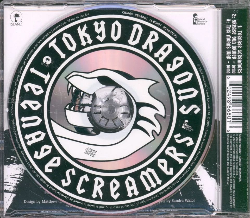 Tokyo Dragons Teenage Screamers CD Europa Island 2004 Single CID864 - Bild 2 von 2