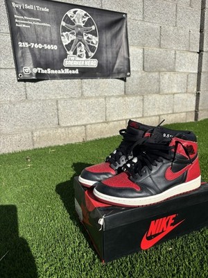 Air Jordan 1 Retro OG High Bred Banned 2016 Size 9.5 Mens Black Red Sneakers