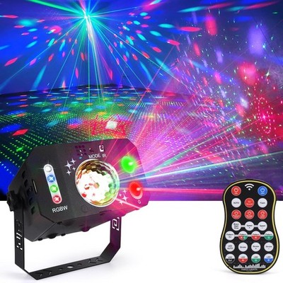 Laser Projektor RGB Discolicht Partylicht mit Fernbedienung USB Disco Licht DHL