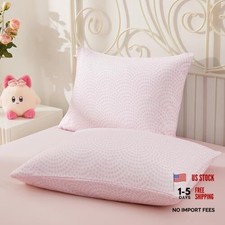 Kids Pillowcase Printed Standard Pillow Cases, Microfiber Kids 1Pcs Pink Heart