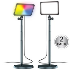 8" Creator LED RGB Light Kit 2-Pack W/ 32" Extendable Aluminum Stands , P