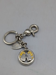 Mulberry Gemini Keyring in Silver