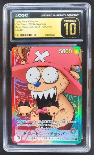 2025 ONE PIECE JP TONY TONY CHOPPER LEADER OP08-001 CGC 10 PRISTINE U PT