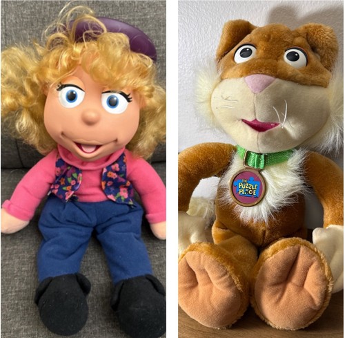 Vintage The Puzzle Place Jody Silver/Sizzle Cat 14” Plush Fisher Price 1994