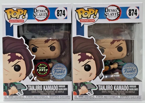Funko Pop! Demon Slayer Tanjiro Kamado #874 Funko SE Common CHASE W/Protector