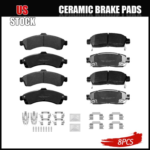 Front Rear Ceramic Brake Pads For Buick Rainier Chevy SSR Trailblazer GMC Envoy - Bild 1 von 6