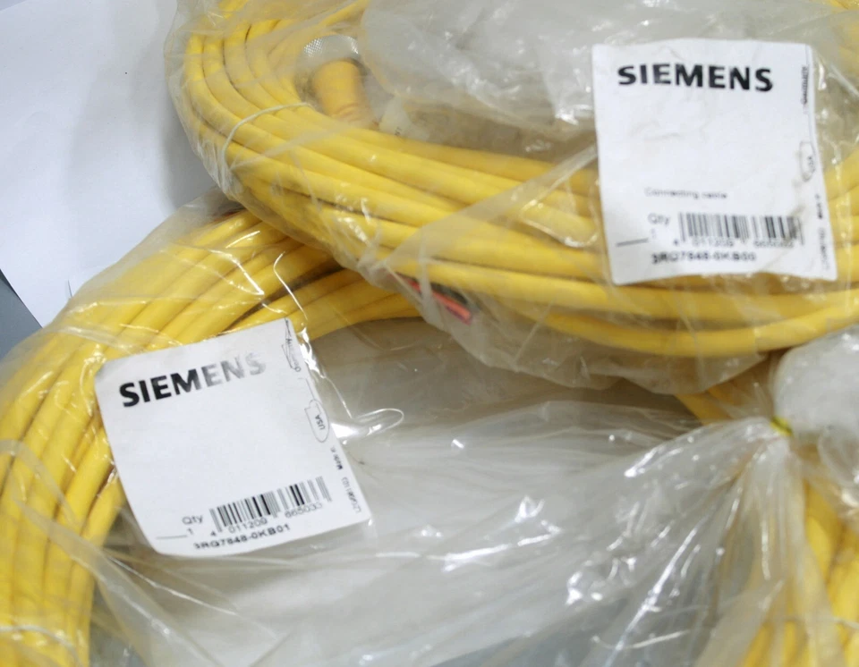 SIEMENS Light Curtain Cable 2 piece TX/RX 3RG7848 0KB00 0KB01 12M Set - Image 4 of 4