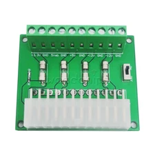 24/20 Pin ATX Desktop PC Power Supply Breakout Board Adapter Extension Module