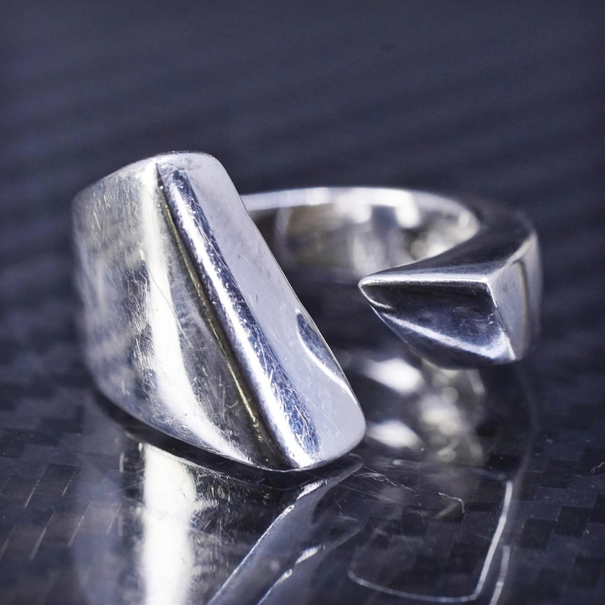 vintage Italian Dyadema sterling silver 925 modernist wrap band