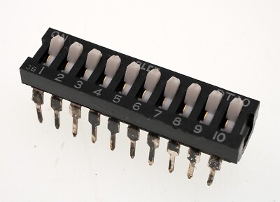 ALCO DT10 Switch, SPST DIP Switch, 10 Position 20 Pin Thru Hole, Lot of 10