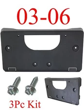 GM1068135  3Pc 03 06 GMC Sierra Front License Plate Bracket, W Hardware GMC