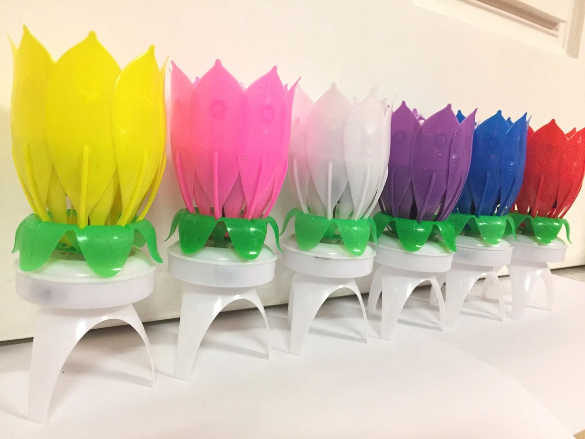 Flower 2024 birthday candle