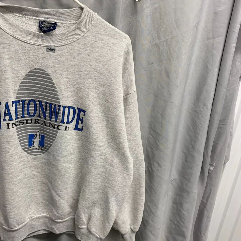 Nationwide Insurance 毛衣成人特大号灰色长袖图案男式 — 第 4/4 张图片