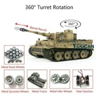 Henglong 1/16 7.0 Yellow Tiger I RTR RC Tank 3818 Barrel Recoil 360° Turret