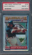 1993 FINEST BASEBALL #162 DAVE WINFIELD REFRACTOR PSA 8 NM-MT HOF