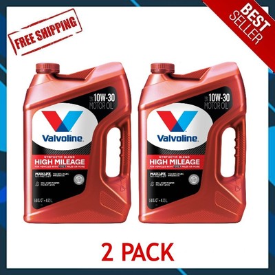  2 PACK  Valvoline High Mileage with MaxLife Technology Motor Oil SAE 10W-30