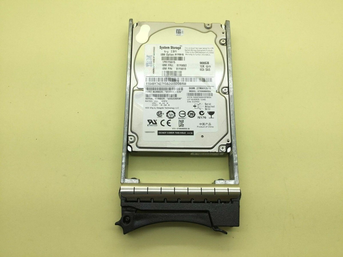 IBM 1746 DS3524 5225 81Y9893 81Y9915 81Y9918 900GB 10K 2.5
