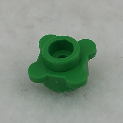 LEGO 33291 Bright Green Plate, Round 1 x 1 W/ Flower Edge (4 Knobs) (x1)