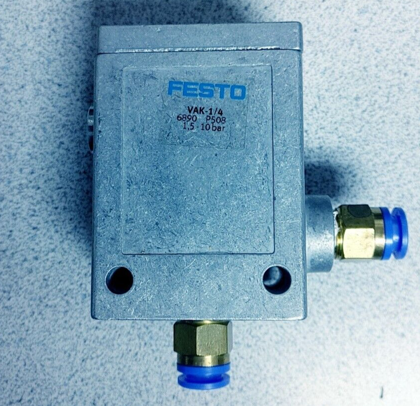 FESTO VAK-1/4 VACUUM GENERATOR 1.5-10bar NEW!! QUANTITY!! WOW!! READ!!