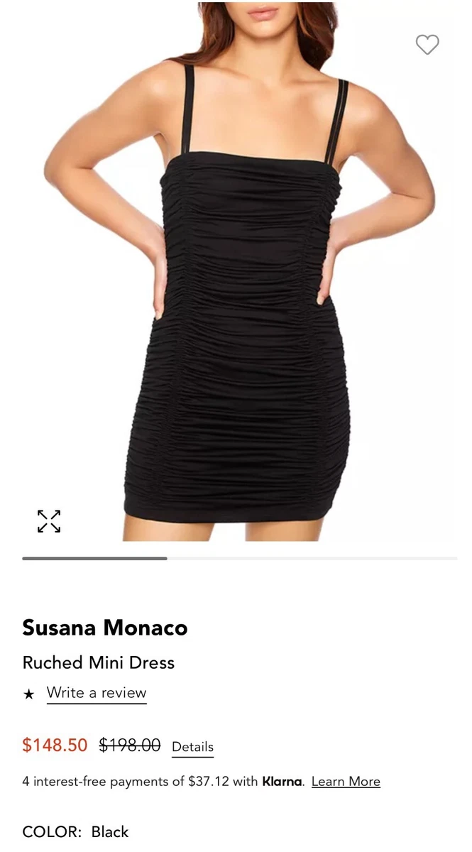 susana monaco ruched dress