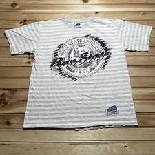 Vintage 90s Penn State University Nittany Lions Striped College Shirt Size Large