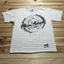 Vintage 90s Penn State University Nittany Lions Striped College Shirt Size Large