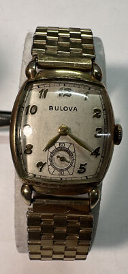 Bulova Watch 108M 17 Jewels 10kt Rolled Gold Case Working