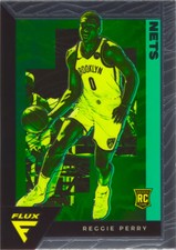 Reggie Perry RC 2020-21 Panini Flux Basketball Chrome Rookie Card #250 Nets NBA