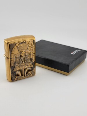 UNFIRED 1995 SOLID BRASS ZIPPO WIND PROOF LIGHTER GREAT AMERICAN