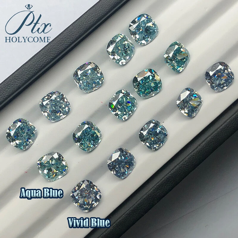 Cushion Crushed Ice Cut Loose Moissanite Natural Color VVS1 GRA Certificate Gems - Image 2 of 4