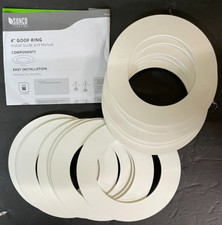 Sunco Lighting 12 Pack Goof Rings for 4 Inch Recessed Lights White Can Light