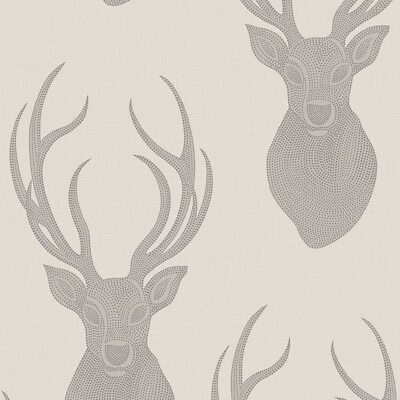 Rasch Tapete Vinyl 273700 Hirsch beige-taupe metallisch Glanz mit Glitzereffekt