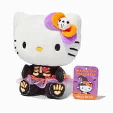 HELLO KITTY HALLOWEEN 8" SKELETON PLUSH **NEW 2024**