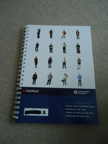 NATWEST, ROYAL BANK OF SCOTLAND WIREBOUND BOOK A4 LINED PAPER 